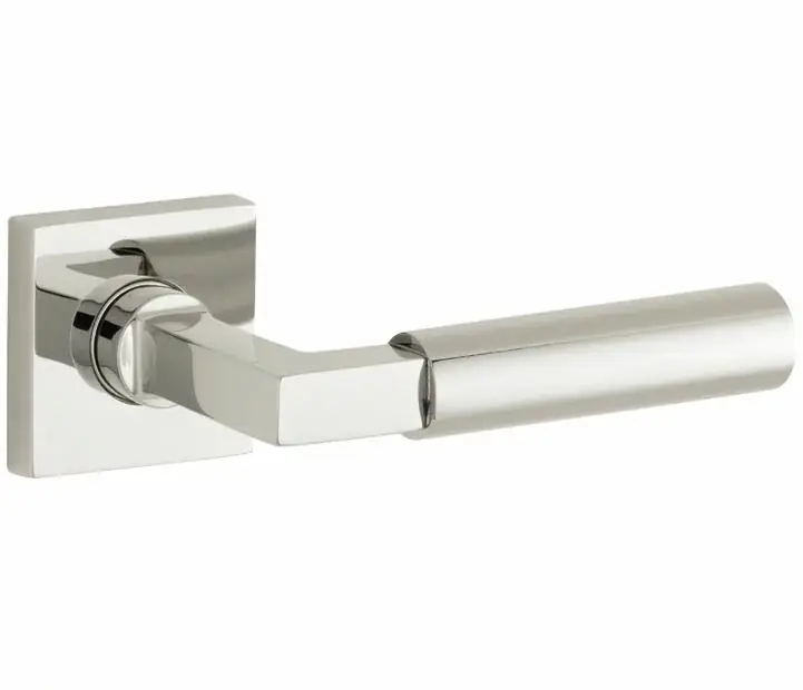 Koop Online Deurklink op geveerd rozet verdekt Bauhaus glans nikkel