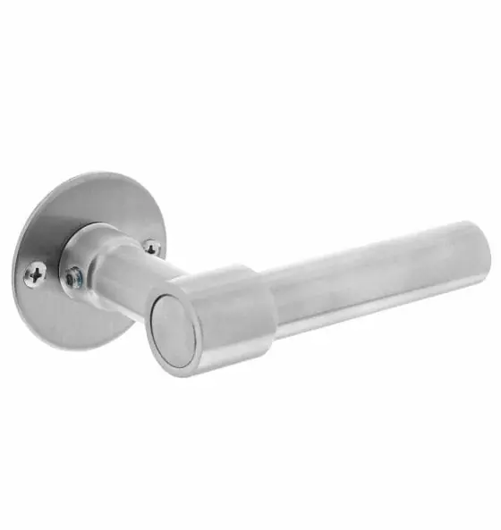 Intersteel deurklink L/L-model recht + ronde platte rozet 50x2mm rvs Direct Verzonden
