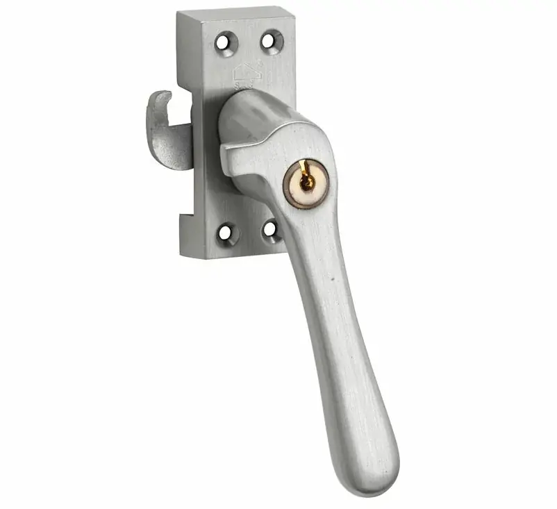 Premium SKG Raamsluiting Met sluitplaat rechts Linea mat nikkel ongelakt
