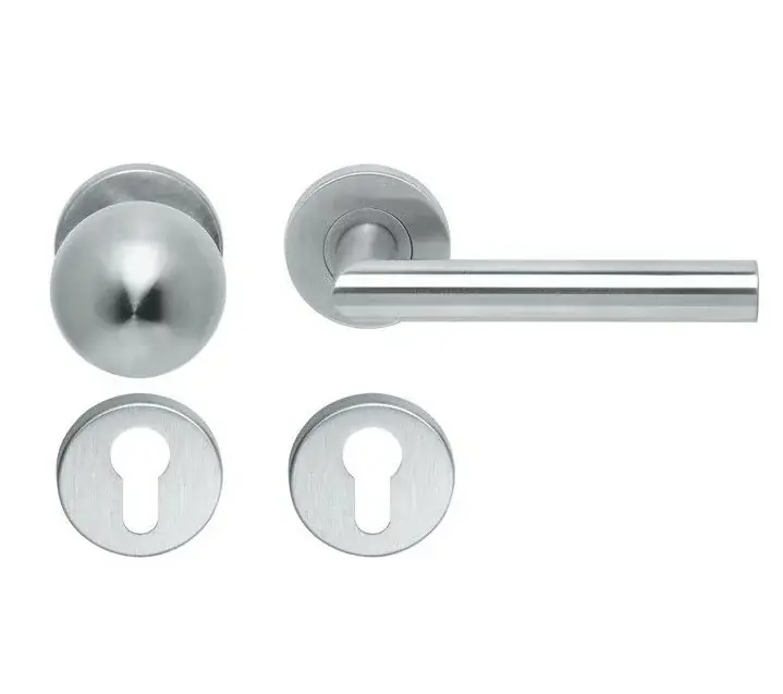Exclusieve Aanbieding Knop/kruk op rozet Tessa rechts KL4 knop bol + PC-plaatjes rvs mat