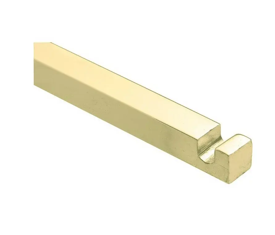 Op = Op Losse espagnoletstang voor kruk/pomp espagnoletten 9x1400mm messing ongelakt