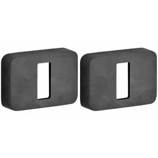 Set van twee sleutelplaatjes Minimal/Maximal PVD mat zwart Voordeelprijs