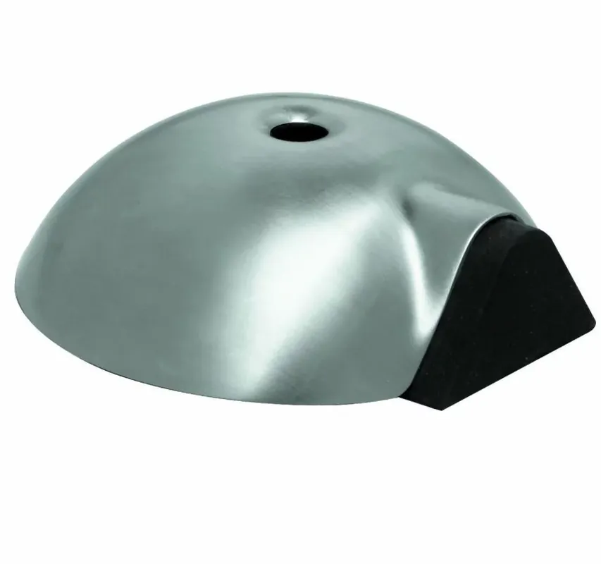 Actieprijs Deurstop vloermontage ø84x28mm rvs mat