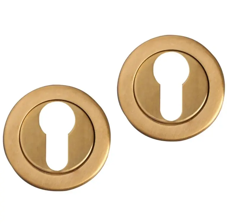 Differnz set van 2 cilinderplaatjes rond goud Exclusieve Aanbieding