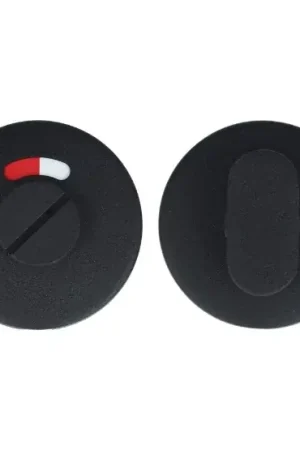 Nieuw Toilet-garnituur rond zwart (rood/wit)
