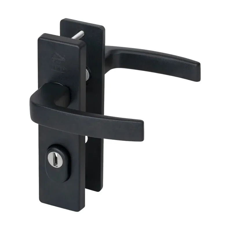 Nemef veiligheidsbeslag PC72 kortschild kruk/kruk 3407-II met kerntrek beveiliging SKG3 aluminium zwart Veilige Betaling