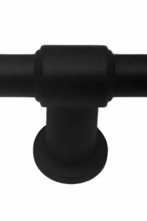 T-greep 55 mm mat zwart Gecertificeerd