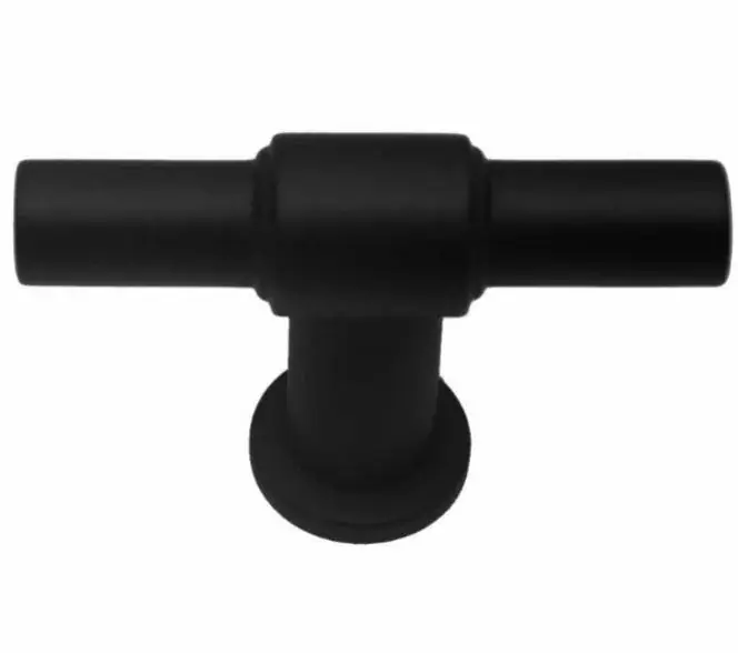 T-greep 55 mm mat zwart Gecertificeerd