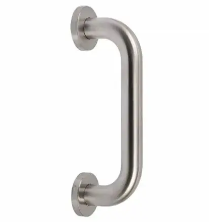 Deurgreep Rond 200 mm mat rvs Op = Op