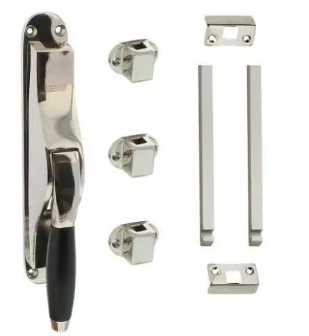 Intersteel set pomp-espagnolet Ton Basic inclusief stangenset 2x 1250mm nikkel/ebbenhout Populair