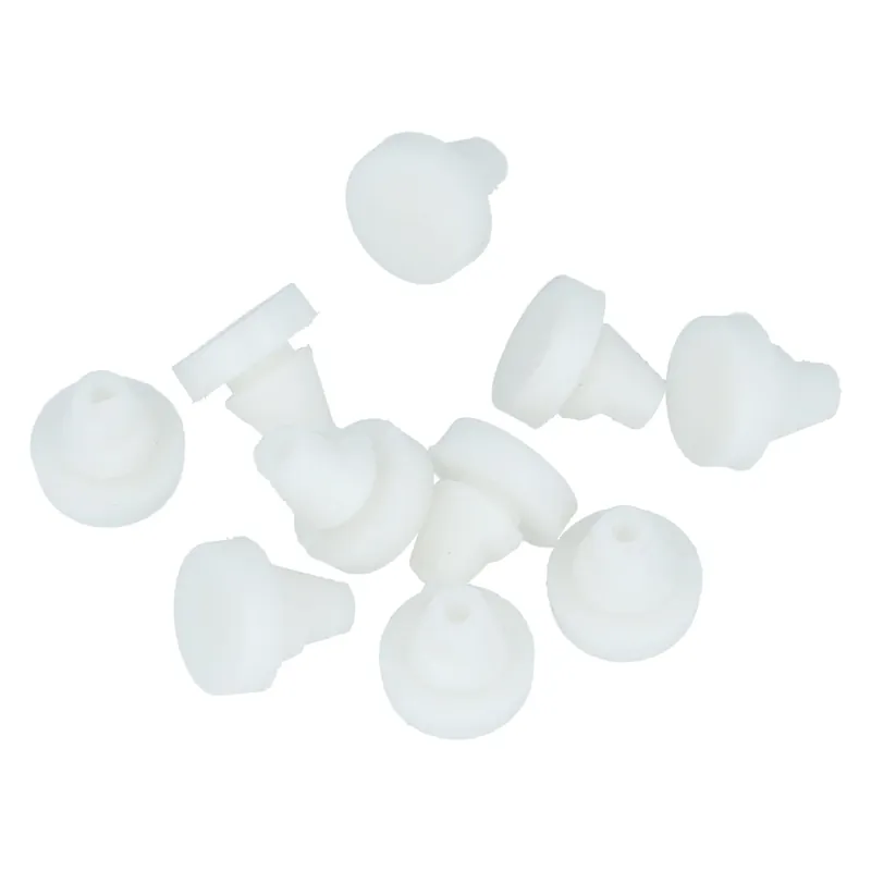 ODShop set van 10 aanslagdopjes 11x6x3mm voor deurkozijnen rubber wit Weekendaanbieding