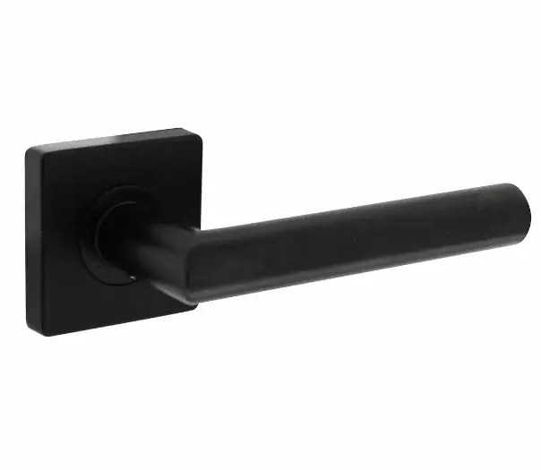 Gratis Retour Intersteel deurklink Bastian op vierkant rozet mat zwart