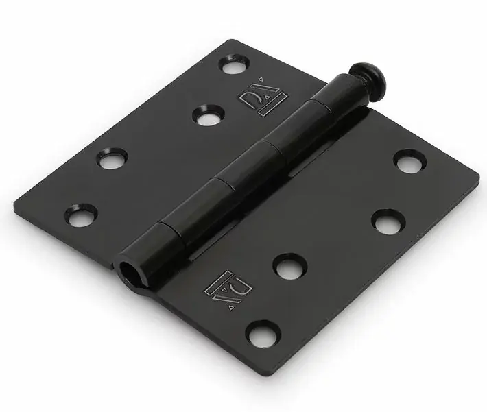 Direct Beschikbaar DX Scharnier met losse pen rechte hoeken 89X89 mm zwart gelakt