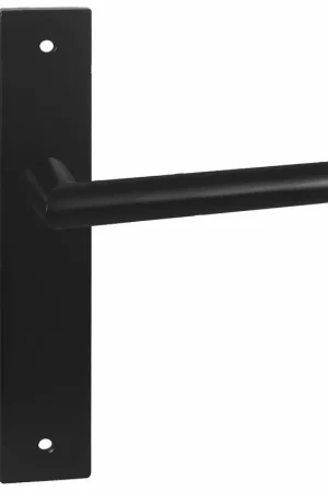 Deurklink London op vierkant schild Blind zwart Hete Deal