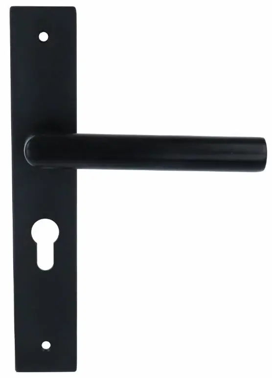 Betrouwbaar Deurklink London op vierkant schild PC55 zwart