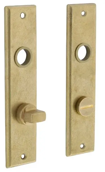 Finale Uitverkoop Intersteel renovatie kortschild WC63/8 messing getrommeld