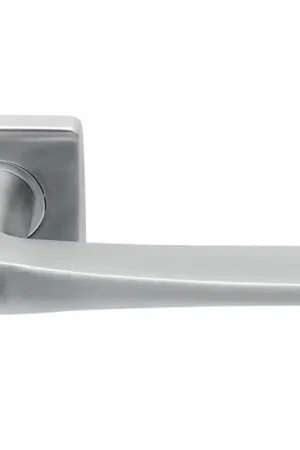 Deurklink Basis Wig op vierkant rozet massief rvs Op = Op