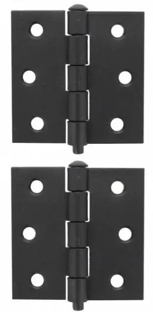 Express Levering Scharnier Vaste pen 63×63 mm rechte hoek zwart