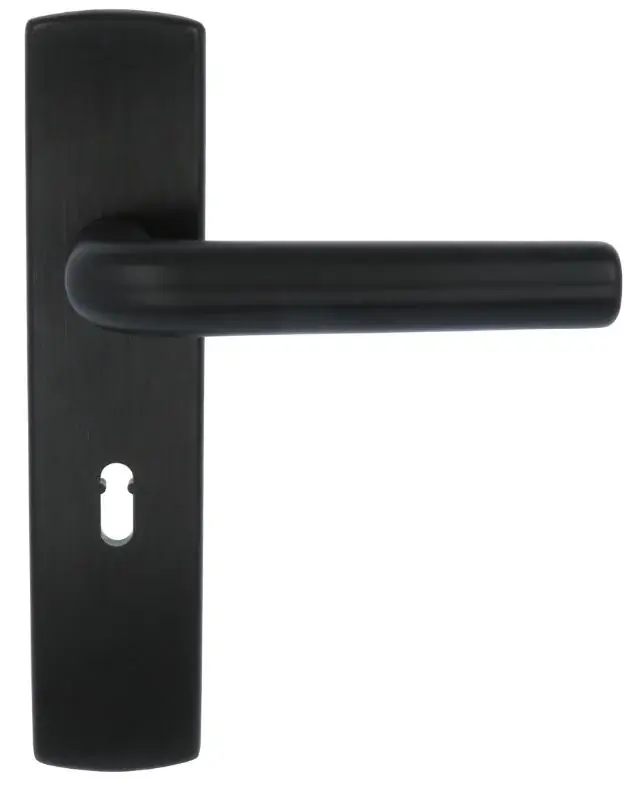 AXA Curve klik schild SL56 met deurklink L aluminium zwart Beste Prijs