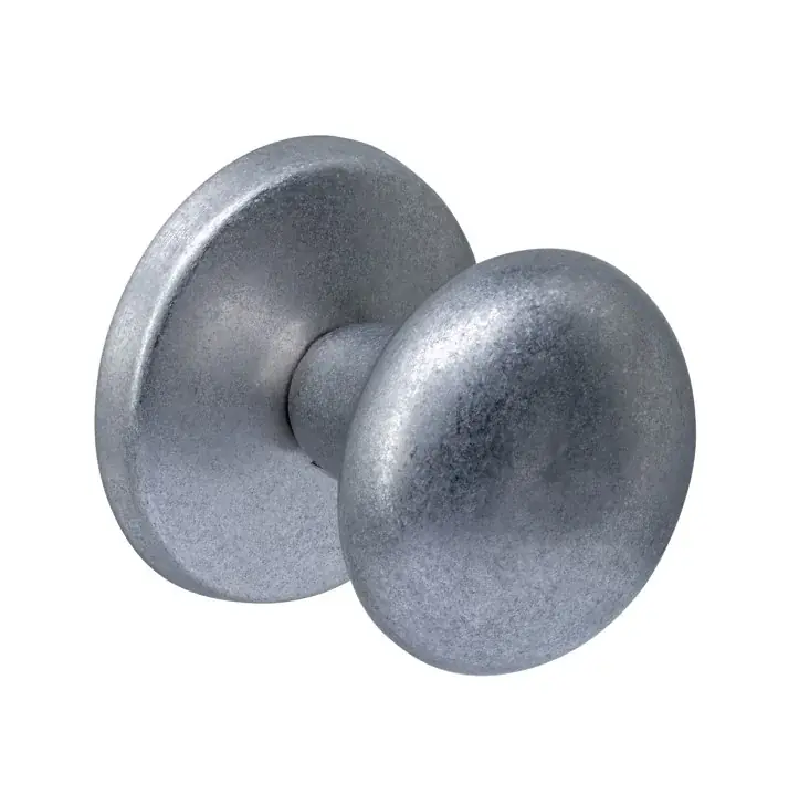 Rechtstreeks Van De Fabrikant Intersteel voordeurknop paddenstoel ø58mm éénzijdige montage rvs getrommeld