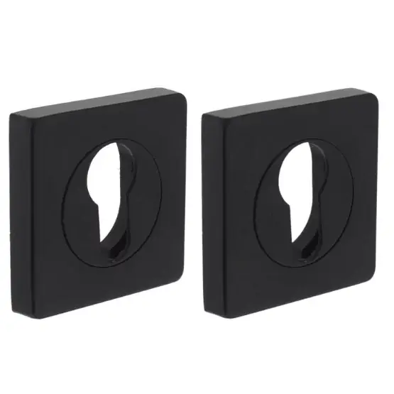 Intersteel cilinderrozetten verdekt 55x55x10mm met nokken zwart Lage Prijs
