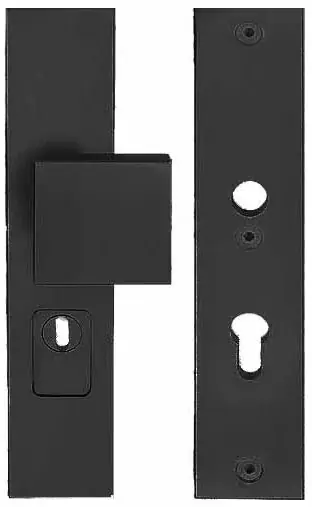 Veiligheidsbeslag PC92 met kerntrek beveiliging SQUARE LSQ60-50KT knop/kruk SKG3 zwart Korting