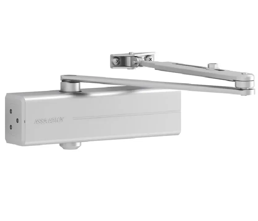 Betaalbaar ASSA ABLOY deurdranger met schaararm sterkte 2-4 zilver