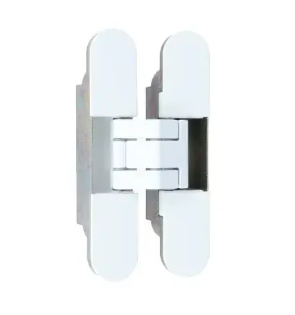 Onzichtbare scharnier 3D verstelbaar 120x24mm wit Beperkte Voorraad