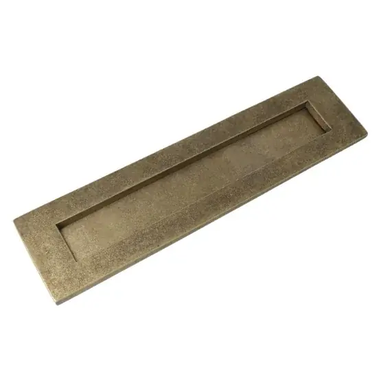 Shop Nu Brievenbus strak messing antiek 320x80mm