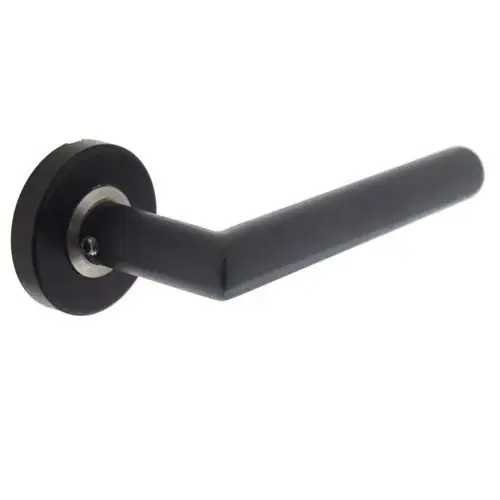 Korting Intersteel enkele deurklink Jura op rozet verdekt ø53x10mm zwart