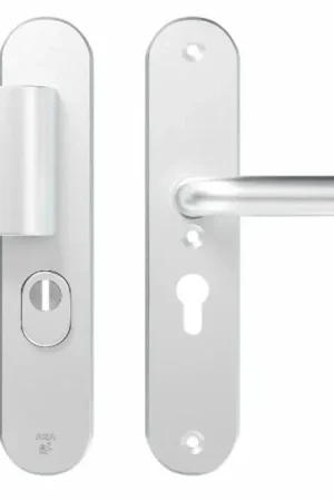 Premium AXA Oval Plus veiligheidsbeslag PC55 SKG3 met kerntrekbeveiliging D-greep/kruk