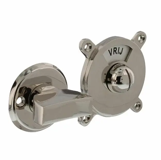 Flitsaanbieding Intersteel wc-sluiting Degeorge 8 mm stift en tekst “vrij / bezet” nikkel
