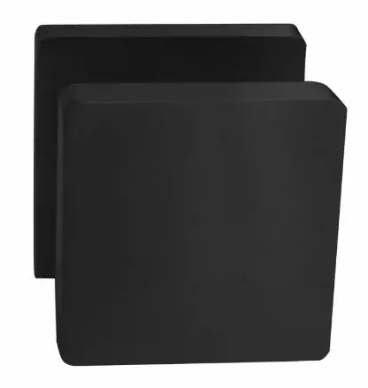 Intersteel knop vierkant vast op rozet zwart Speciale Aanbieding