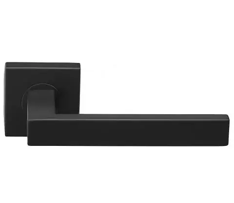 Deurklink BASICS BSQ2-G op vierkant rozet mat zwart Superprijs