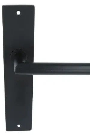 Deurklink Basis Rond zwart Op langschild Blind Weekendaanbieding