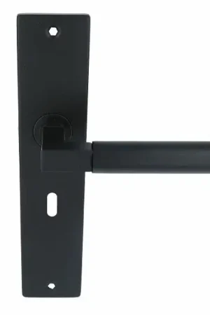 Betaalbaar Deurklink Bauhaus Massief zwart Op langschild SL56