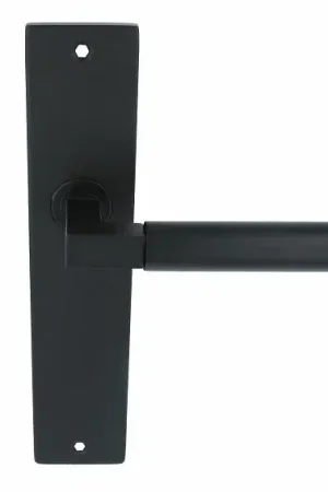 Deurklink Bauhaus Massief zwart Op langschild Blind Direct Verzonden
