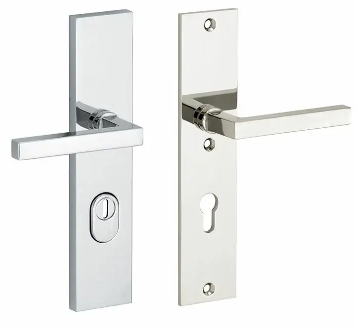 SKG3 PC92 kruk/kruk op schild Kare/Bauhaus rechts + kerntrekbeveiliging glans nikkel/glans chroom Koop Online