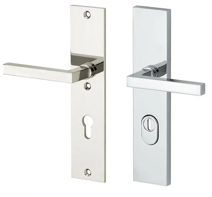 SKG3 PC92 kruk/kruk op schild Kare/Bauhaus links + kerntrekbeveiliging glans nikkel/glans chroom Goedkoop