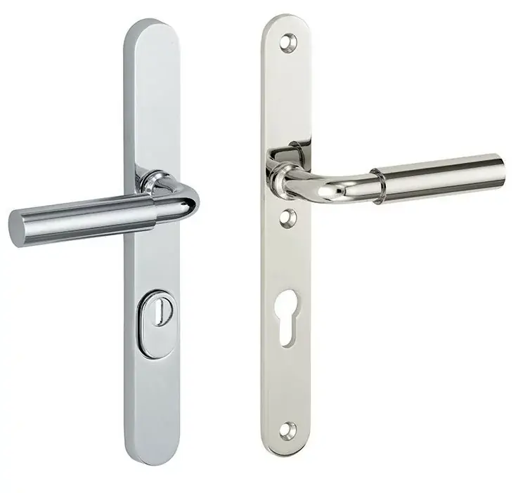 SKG3 PC55 kruk/kruk op smalschild Frankfurt rechts + kerntrekbeveiliging glans nikkel/glans chroom Favoriet