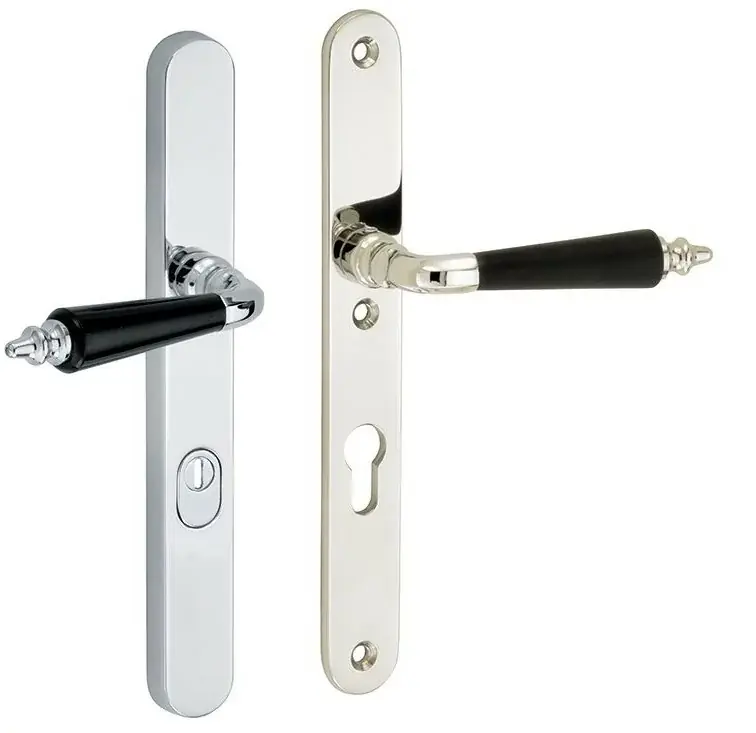 SKG3 PC92 kruk/kruk op smalschild Antique ebben rechts + kerntrekbeveiliging glans nikkel/glans chroom Nieuw