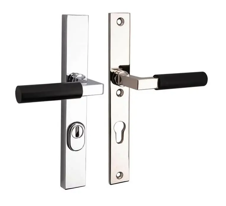SKG3 PC72 kruk/kruk op smalschild Bauhaus ebben rechts + kerntrekbeveiliging glans nikkel/glans chroom Veilige Betaling