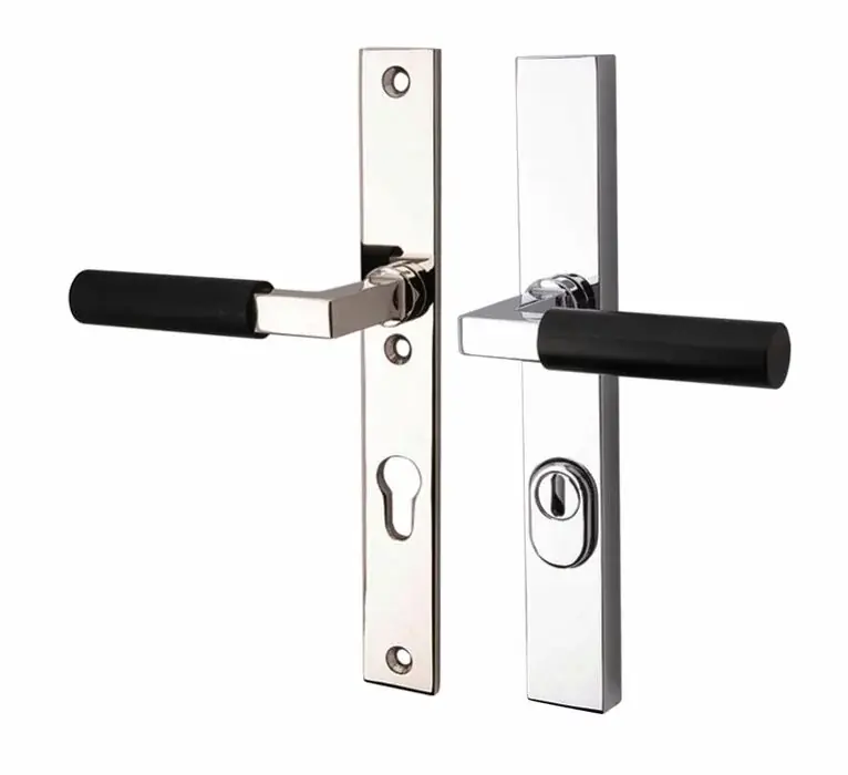 SKG3 PC72 kruk/kruk op smalschild Bauhaus ebben links + kerntrekbeveiliging glans nikkel/glans chroom Fabrieksprijs