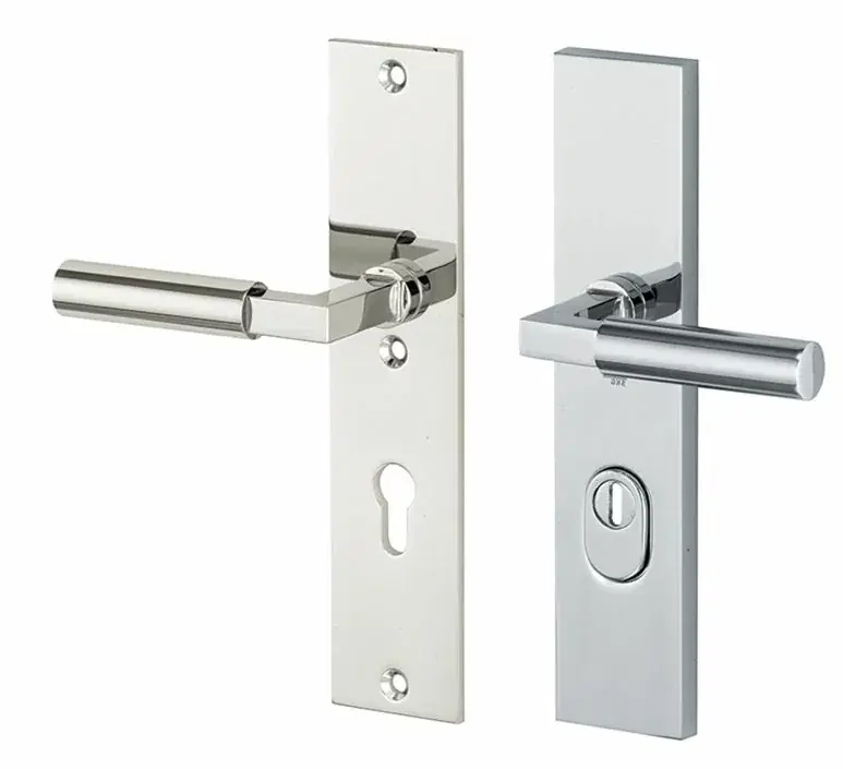 SKG3 PC92 kruk/kruk op schild Bauhaus links + kerntrekbeveiliging glans nikkel/glans chroom Superprijs