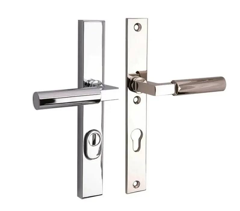 Korting SKG3 PC92 kruk/kruk op smalschild Bauhaus rechts + kerntrekbeveiliging glans nikkel/glans chroom