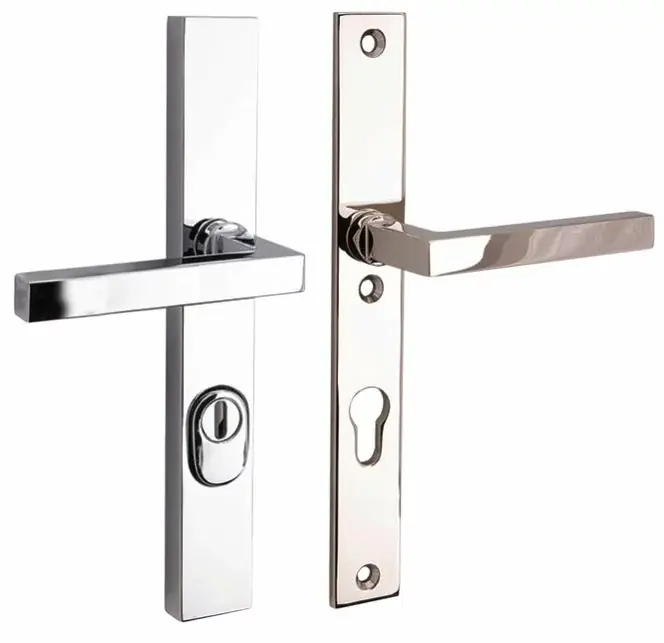 Must-Have SKG3 PC92 kruk/kruk op smalschild Kare/Bauhaus rechts + kerntrekbeveiliging glans nikkel/glans chroom