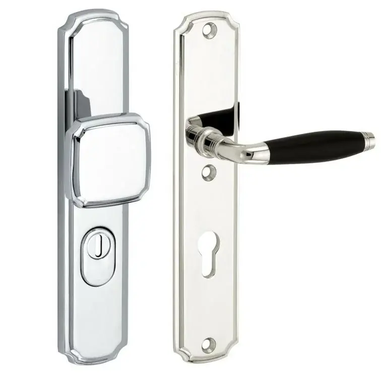 SKG3 PC92 knop/kruk op schild Bonton ebben rechts + kerntrekbeveiliging glans nikkel/glans chroom Bestel Nu
