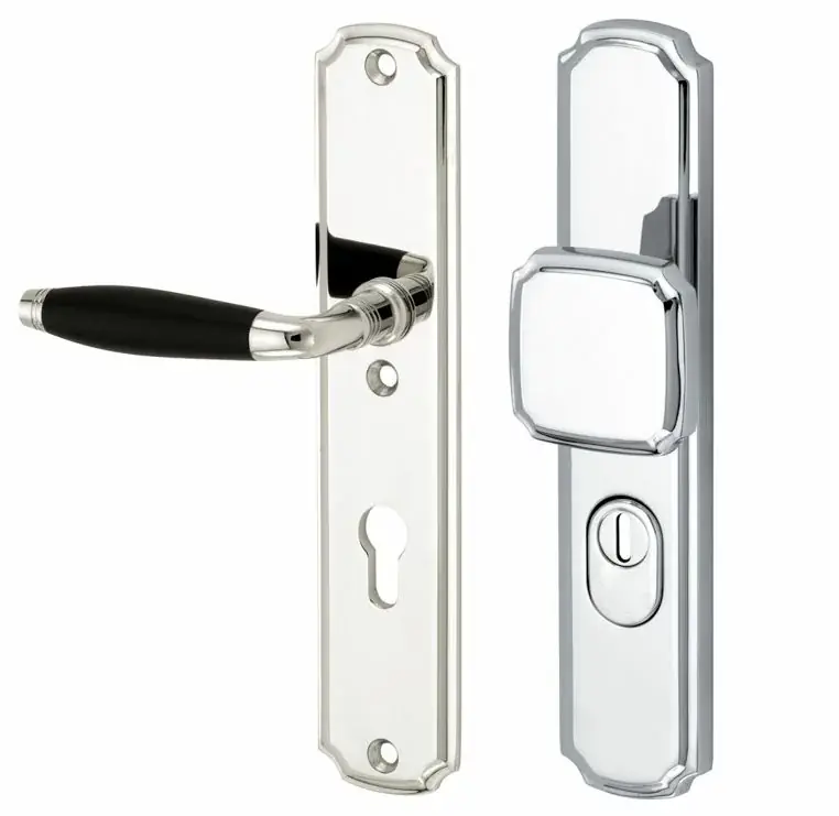 SKG3 PC55 knop/kruk op schild Bonton ebben links + kerntrekbeveiliging glans nikkel/glans chroom Flitsaanbieding