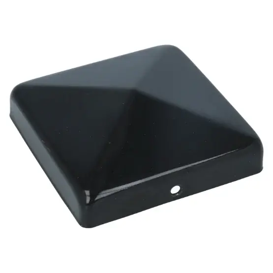 Paalkapje met punt 90×90 mm zwart Favoriet