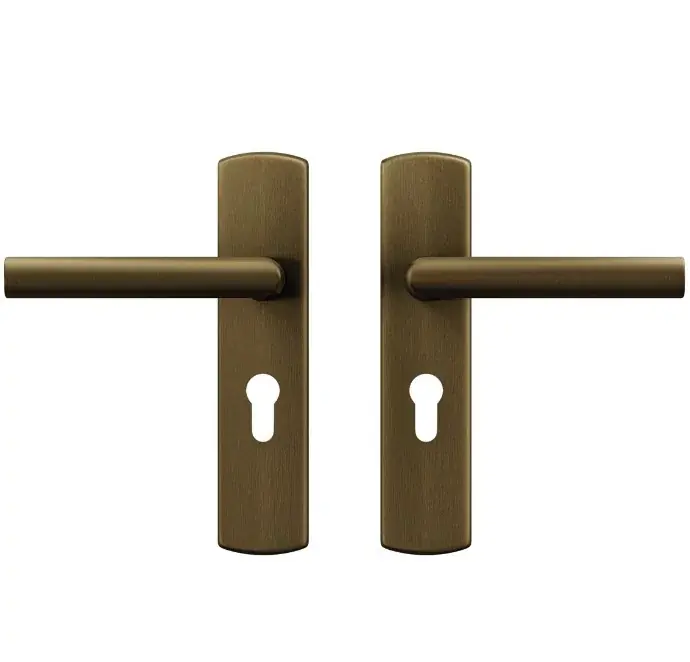 AXA curve klik schild PC55 met deurklink Milan aluminium brons Aanbieding